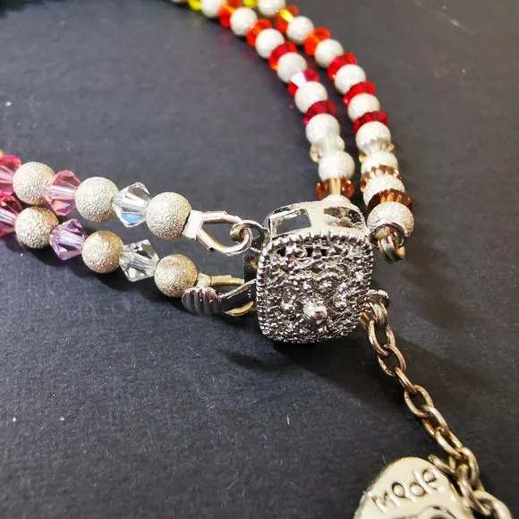 Rainbow Crystal Double Strand Bracelet - Picture 6 of 15